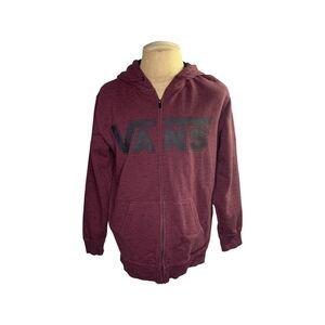 Vans Burgundy Hoodie with Black Logo